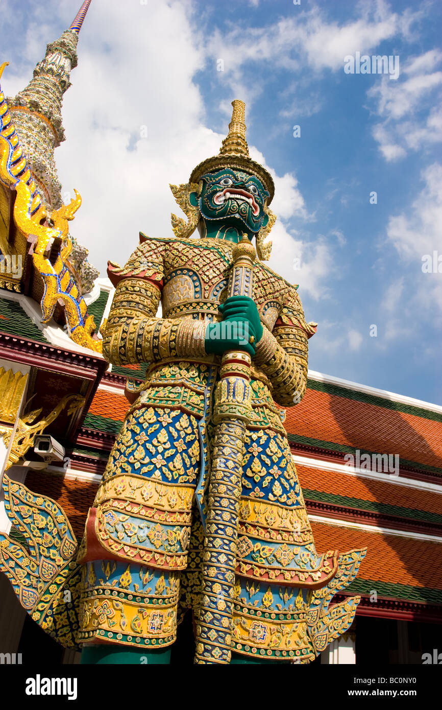 Il Wat Phra Kaew, il Grand Palace, Bangkok in Thailandia Foto Stock