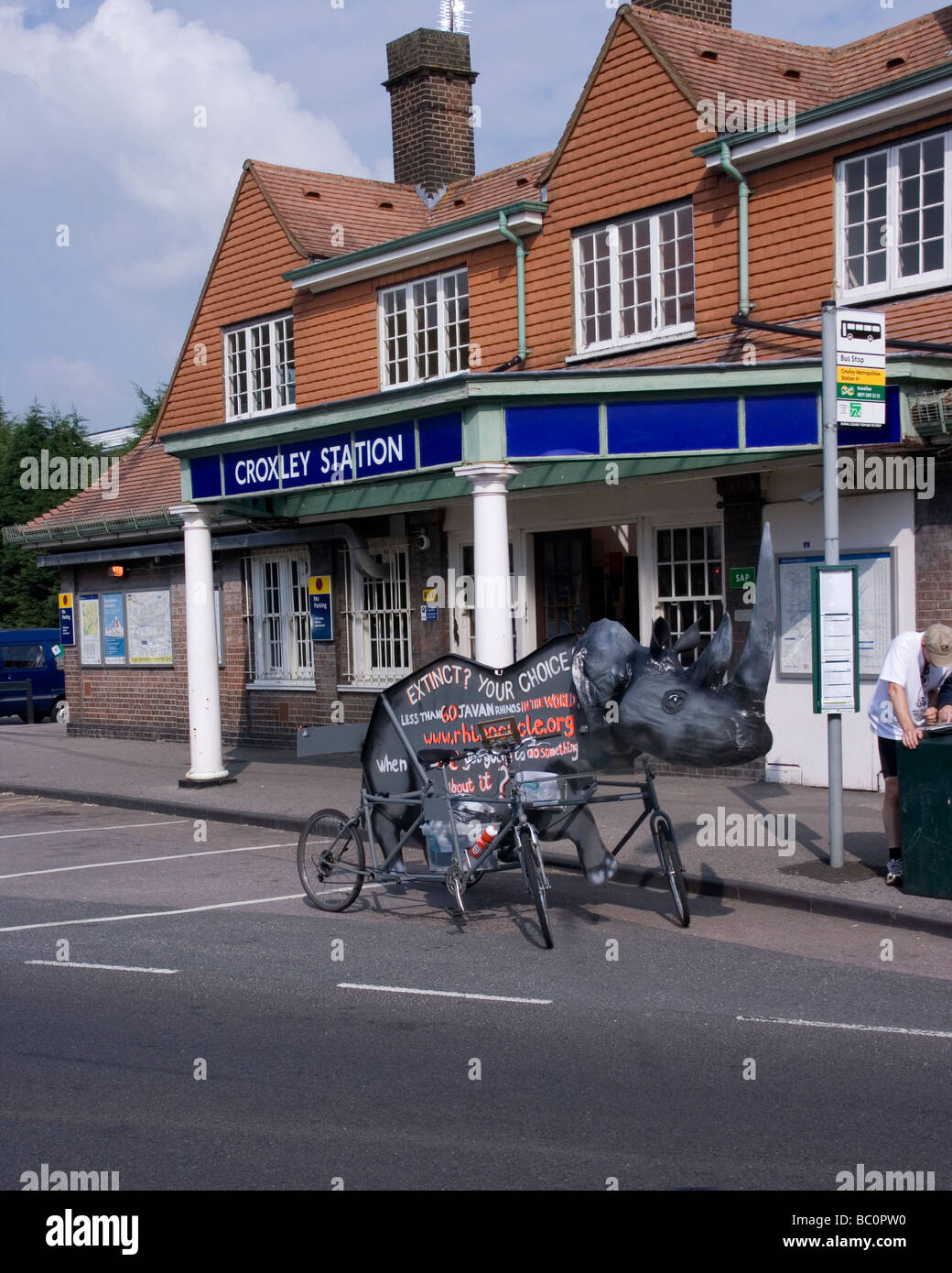 Salvare il rinoceronte Foto Stock