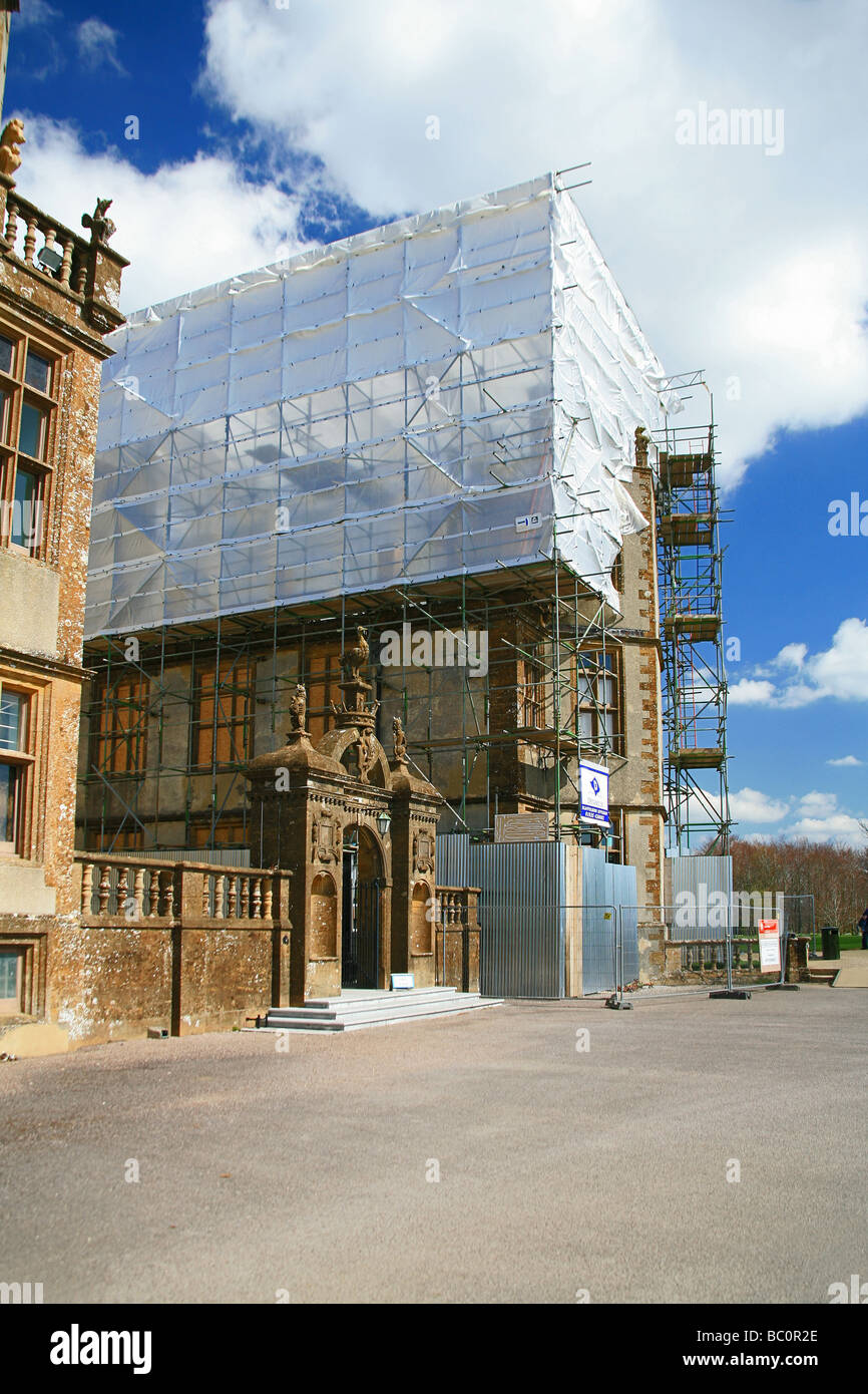 Lavori di restauro a Sherborne Castle, Dorset, England, Regno Unito Foto Stock