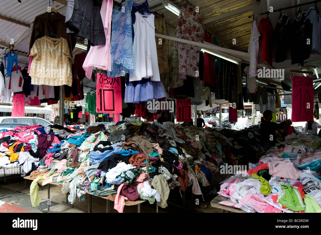 Scena di mercato a Tel Aviv Foto Stock