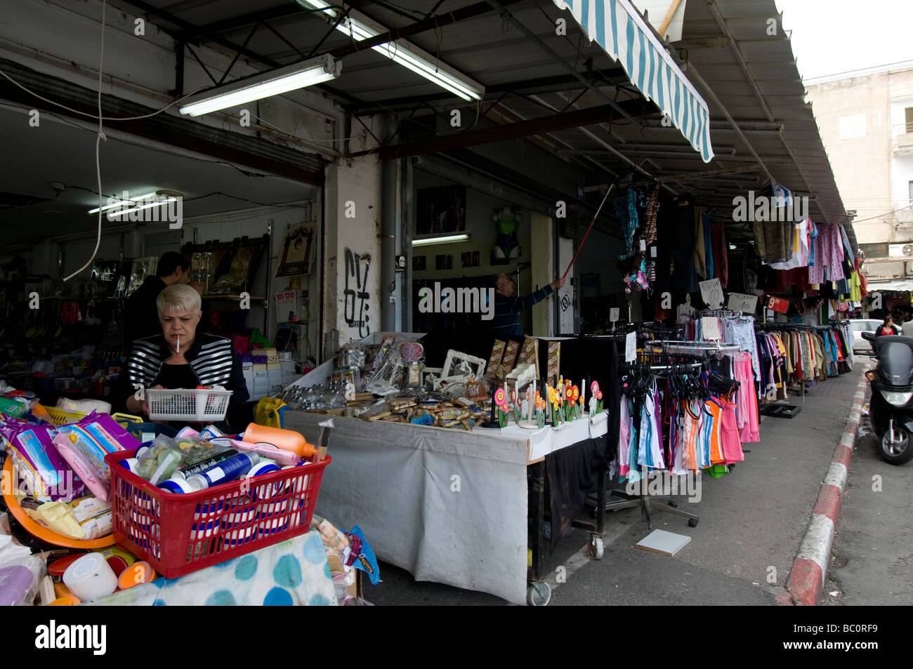 Scena di mercato di Tel Aviv Foto Stock