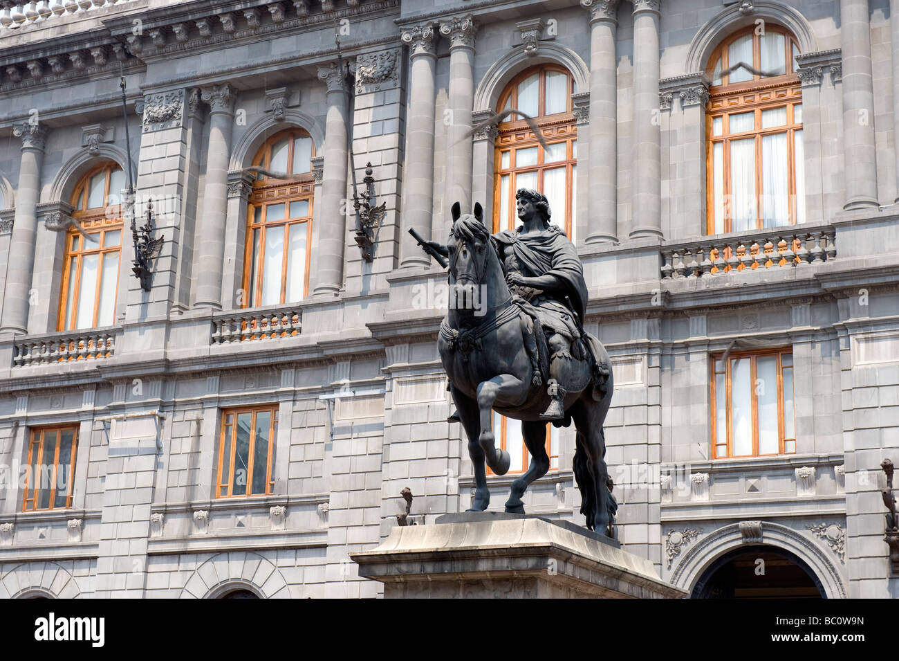 Cavaliere statua, Città del Messico Foto Stock