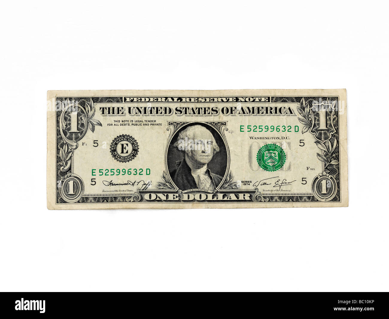 Fattura del dollaro US Foto Stock