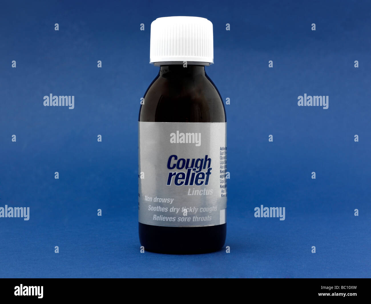Bottiglia di medicine per la tosse Foto Stock