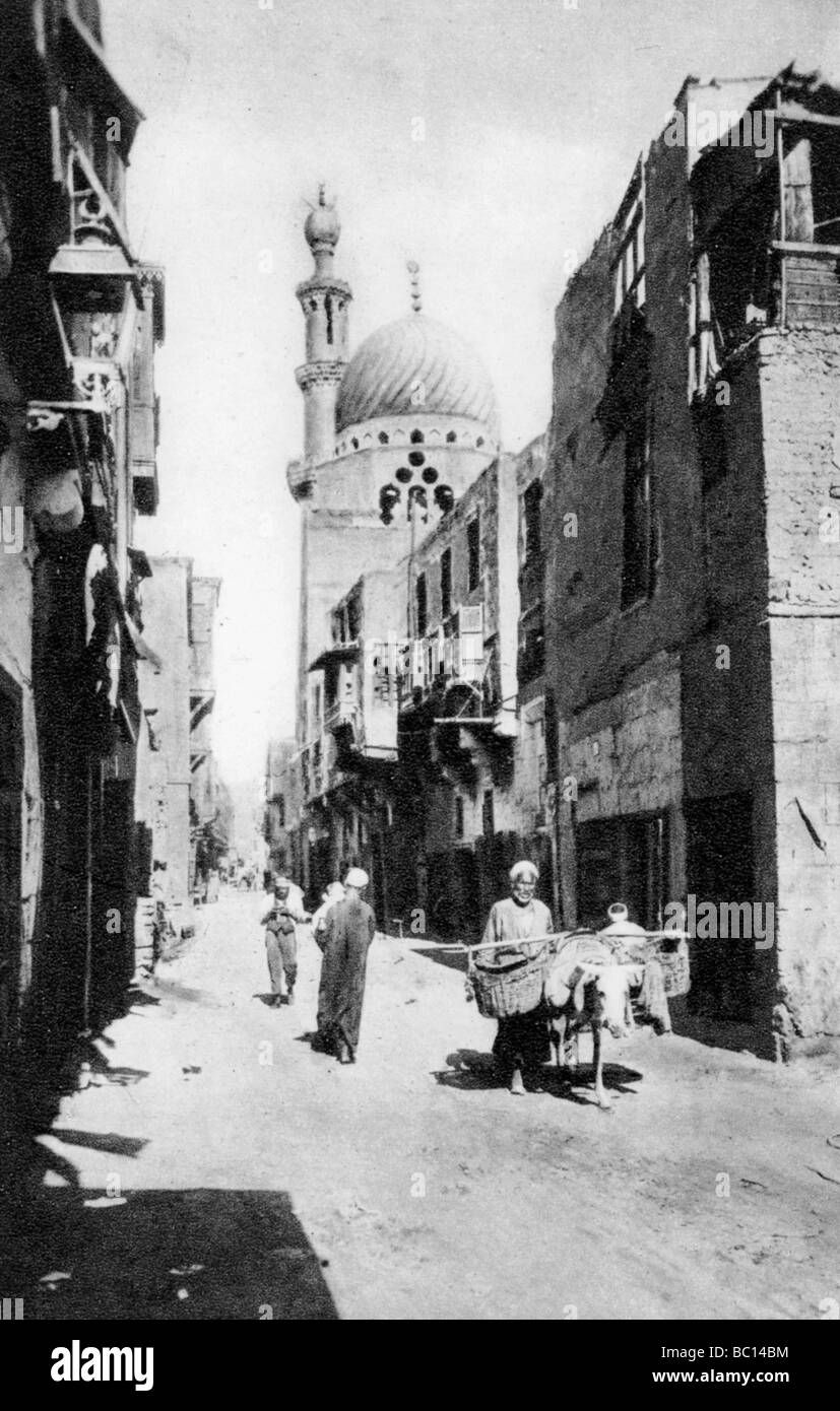 Il nativo di trimestre, il Cairo, Egitto, c1920s. Artista: sconosciuto Foto Stock