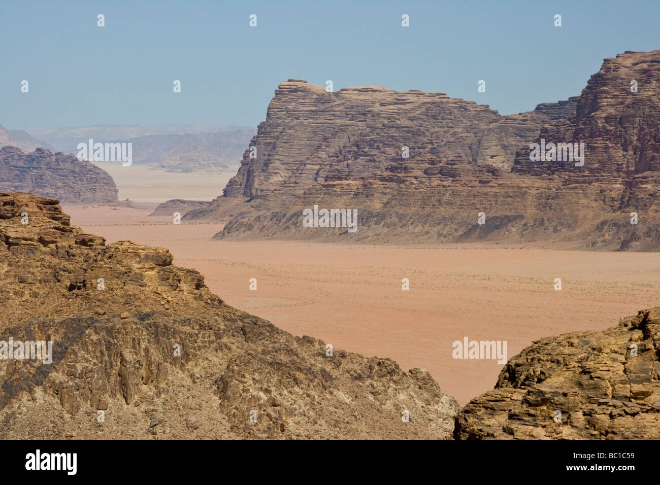 Il Wadi Rum in Giordania Foto Stock