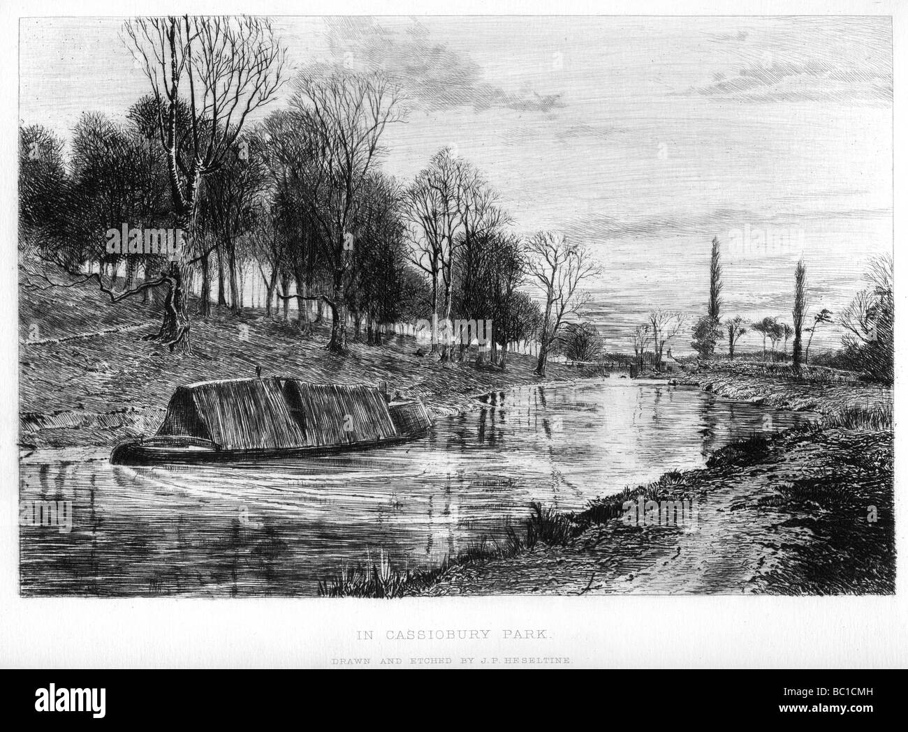 "In Cassiobury Park', c xix secolo secolo.Artista: John Postle Heseltine Foto Stock