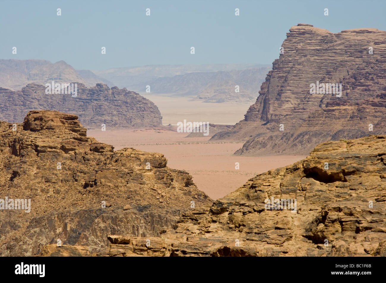 Il Wadi Rum in Giordania Foto Stock