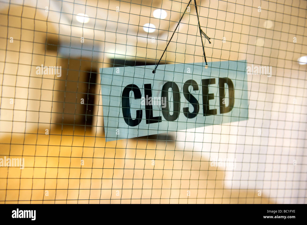 Chiuso il negozio vuoto Foto Stock