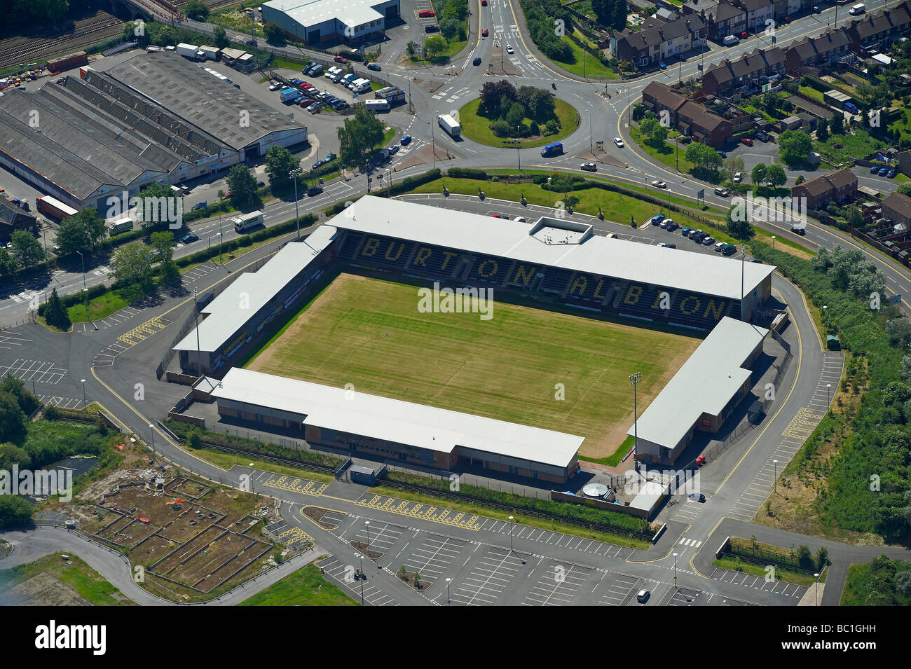 Burton Albion Pirelli Stadium, Burton Upon Trent, East Midlands, Regno Unito Foto Stock