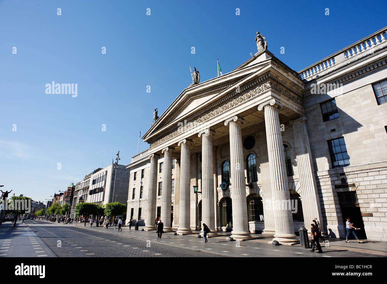 Il generale Post Office edificio GPO su O'Connell Street Dublino Repubblica di Irlanda Foto Stock