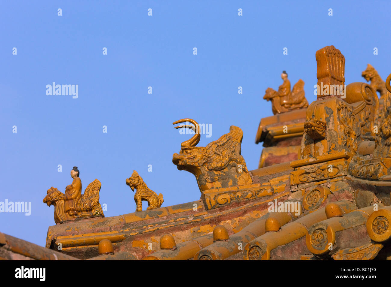Architettura antica Città Proibita di Pechino CINA Foto Stock