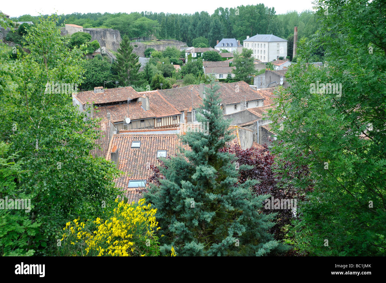 La città medievale di Parthenay, Deux-Sevres, Francia. Foto Stock