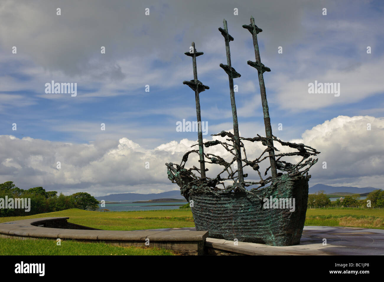 Carestia nazionale memorial County Mayo un tributo a coloro che hanno lasciato e di coloro che sono morti durante la grande carestia irlandese Foto Stock