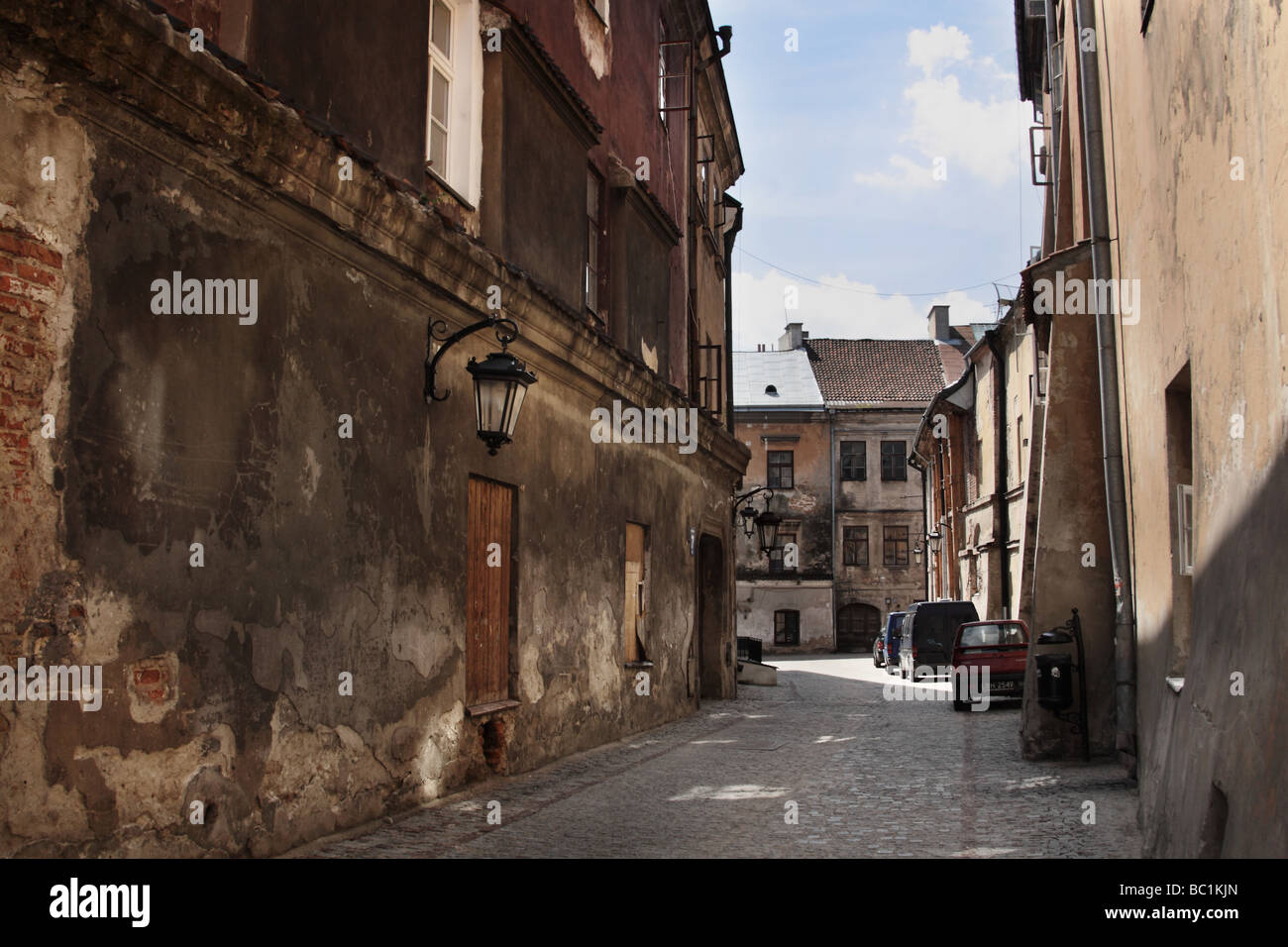 Old town street. Lublin, Polonia. Foto Stock