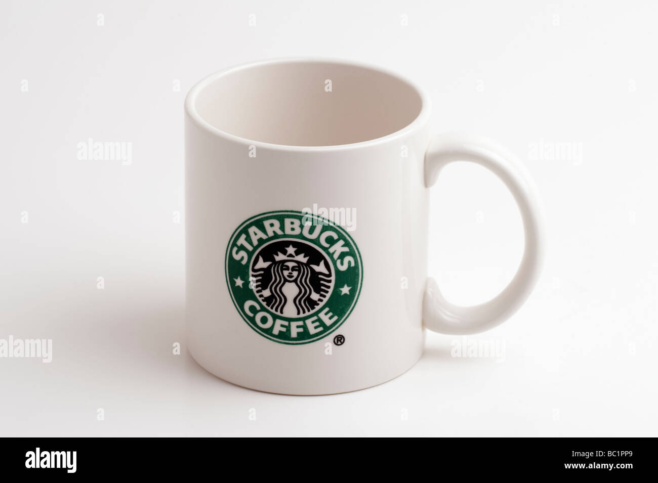 Starbucks pinta bianco Dimensioni tazza ceramica Foto Stock
