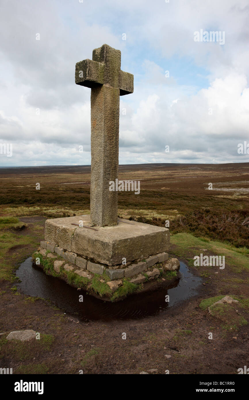 Ana Cross Spaunton Moor North Yorkshire Moro National Park Foto Stock