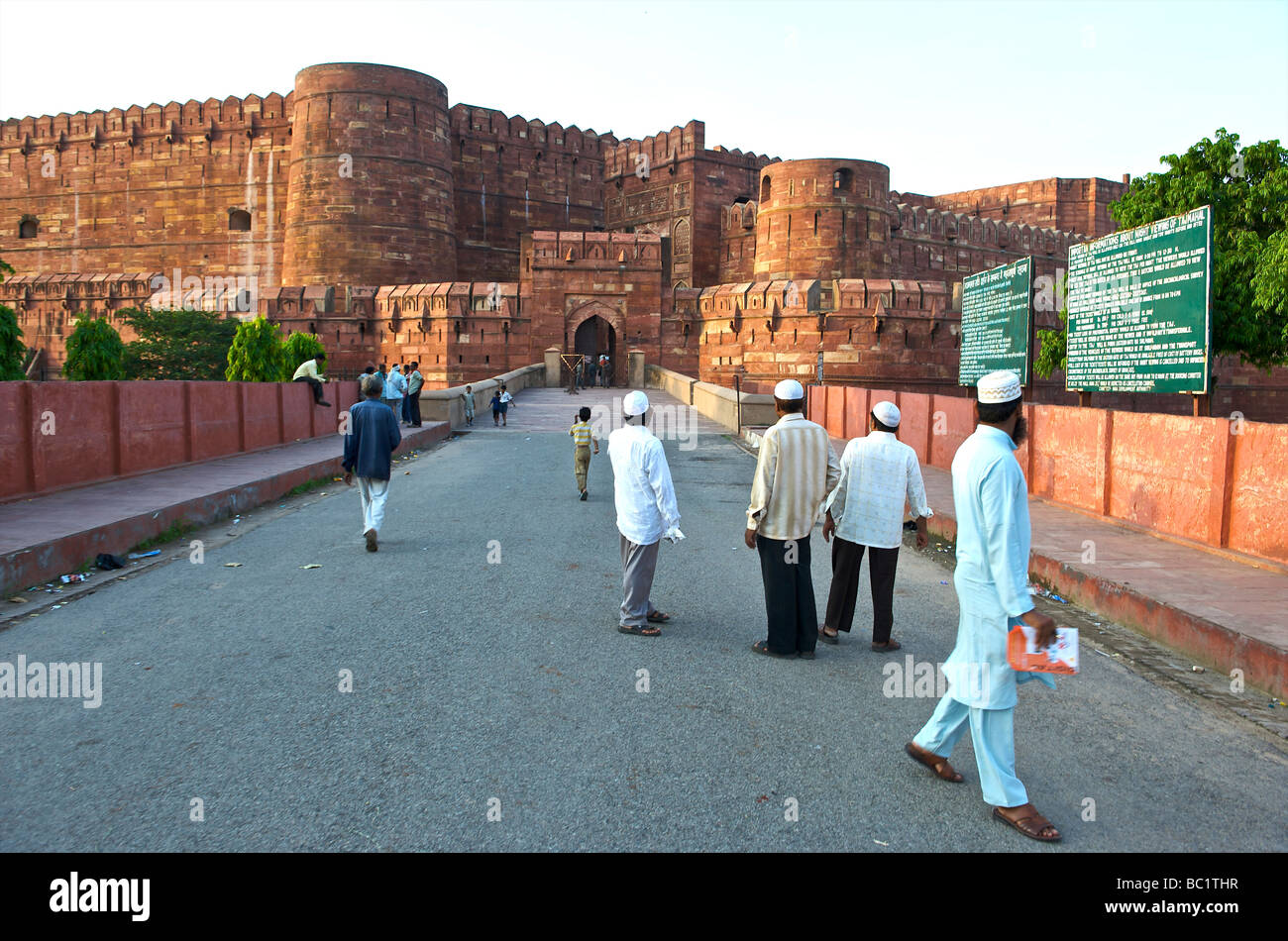 India Agra red fort Foto Stock
