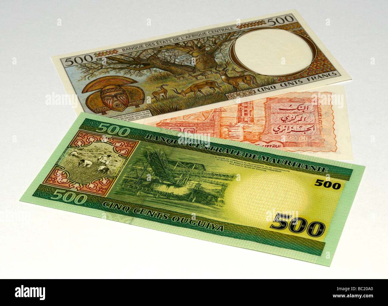 A nord ovest di banconote africane. Foto Stock