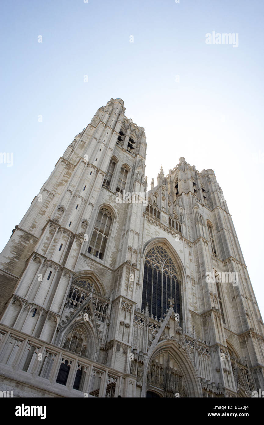 San Michele e Santa Gudula Cathedral a Bruxelles Foto Stock
