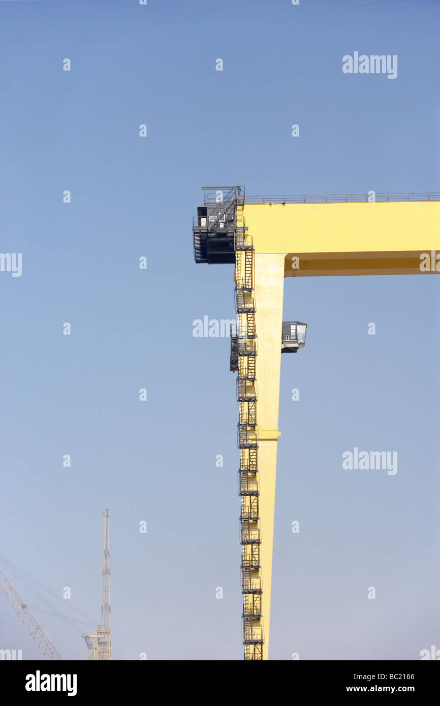 Gru di banchina al Porto di Dubai Foto Stock