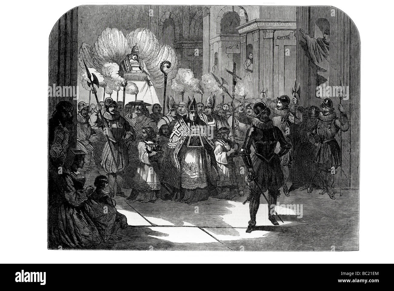 Messa a Roma alla vigilia di Natale Foto Stock