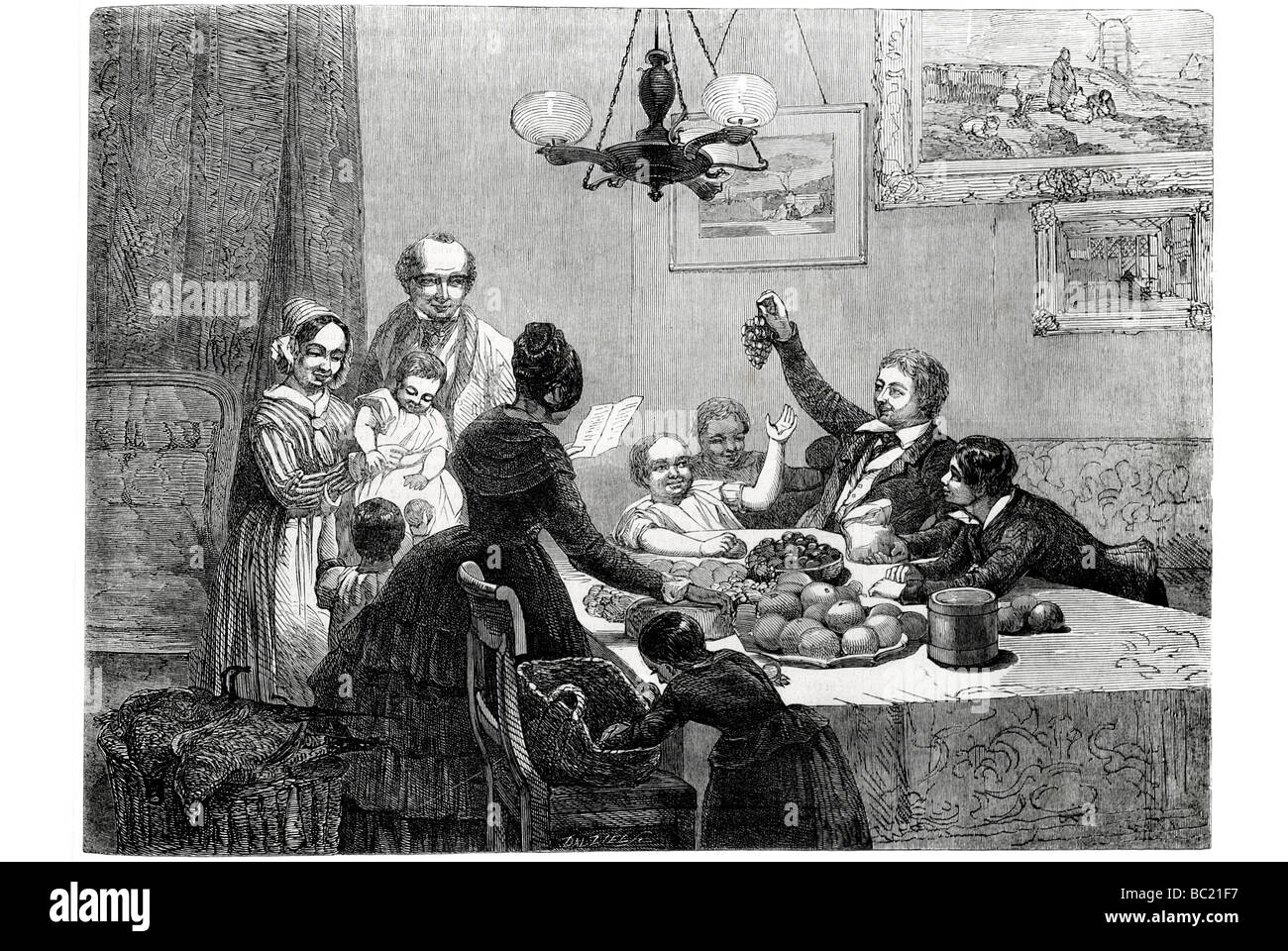 Il nonno s natale ostacolare disegnato da Duncan Foto Stock