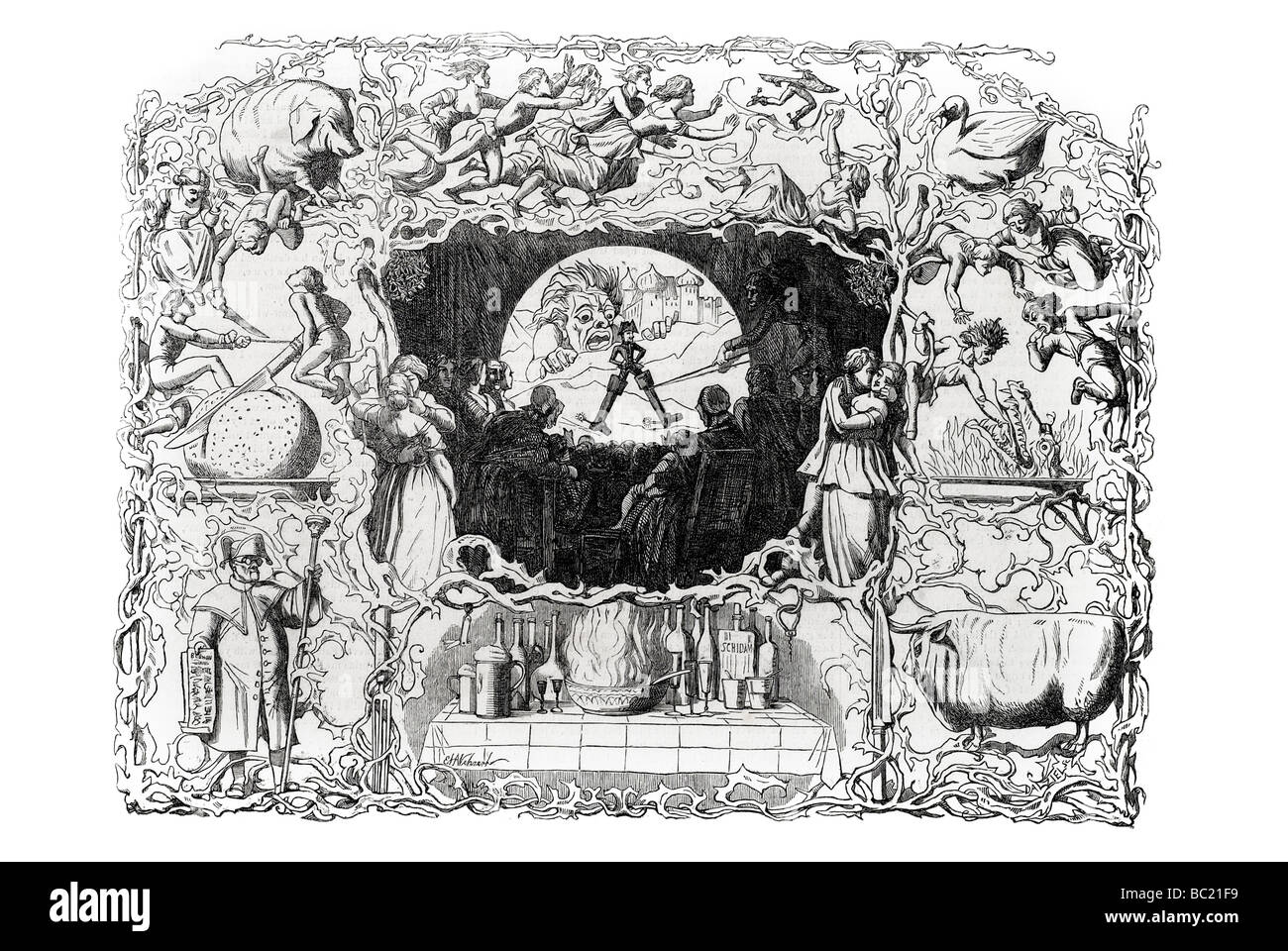 Sport di natale disegnato da wehnert Foto Stock