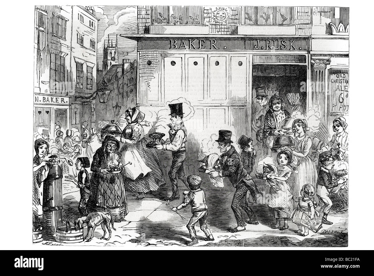 Recupero home la cena di Natale tratte dalla sanguisuga Foto Stock