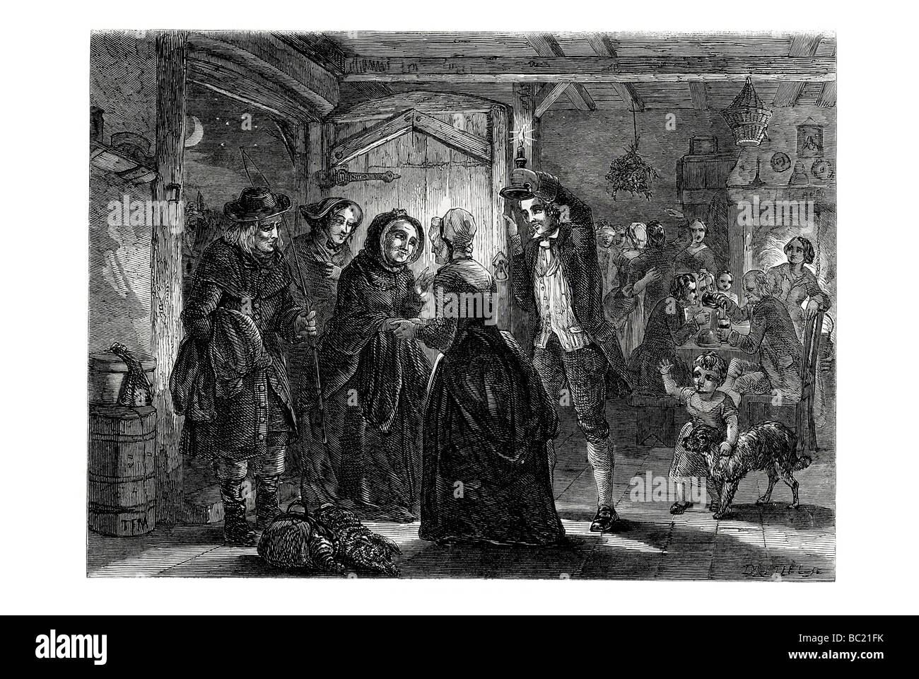 Il benvenuto di christtmas disegnato da marshall Foto Stock