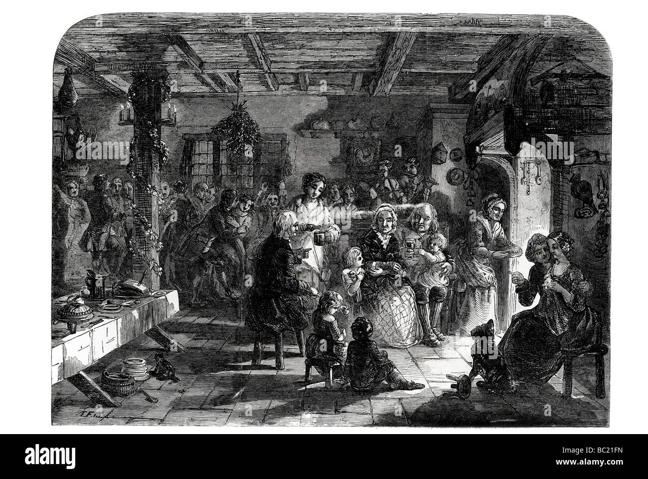 La vigilia di Natale disegnato da marshall Foto Stock