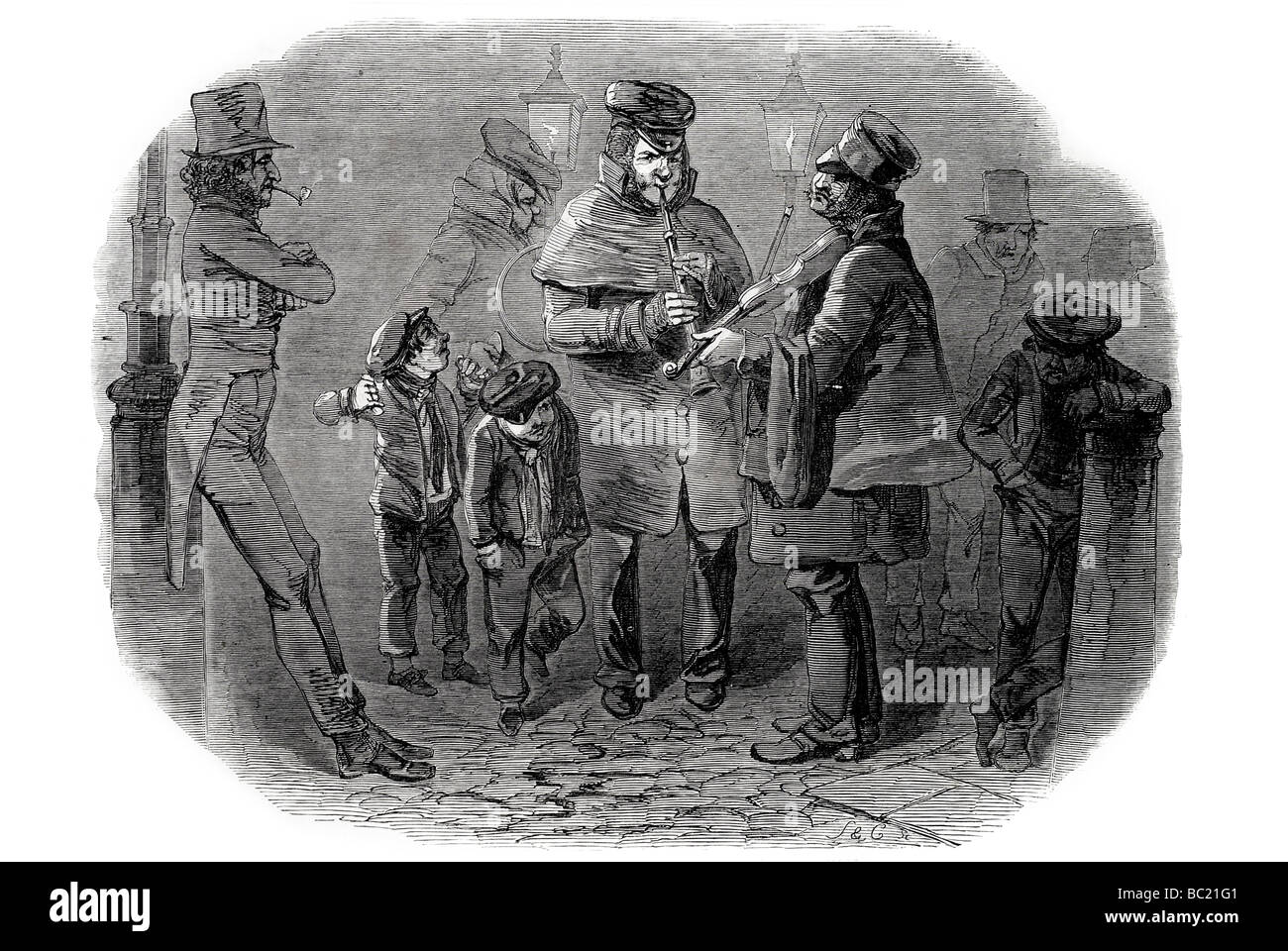 Il natale attende disegnato da kenny prati Foto Stock