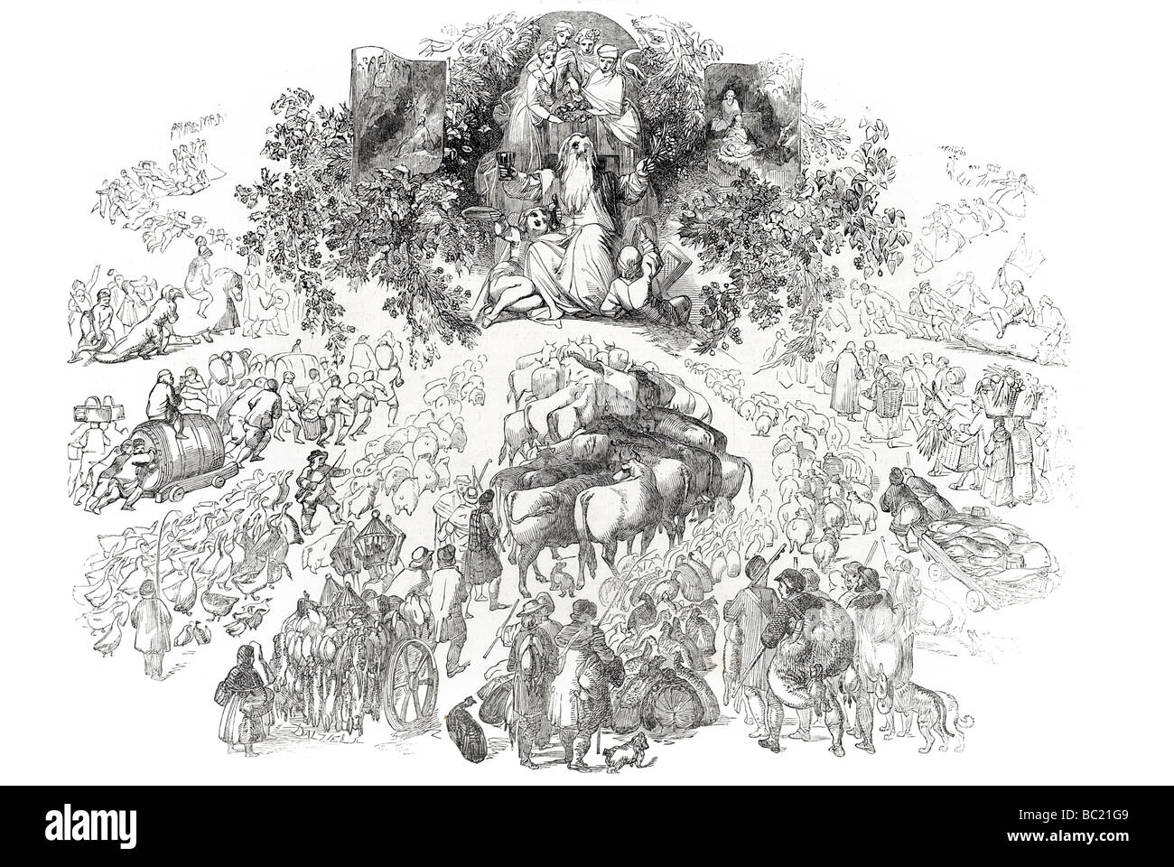 Offerta di Natale disegnato da Harvey Foto Stock