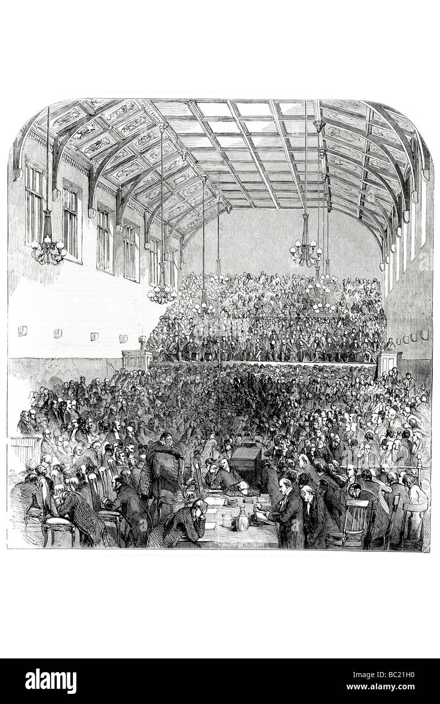 La gorham contreversy grande incontro di clero e laici in st martin s hall long acre Foto Stock