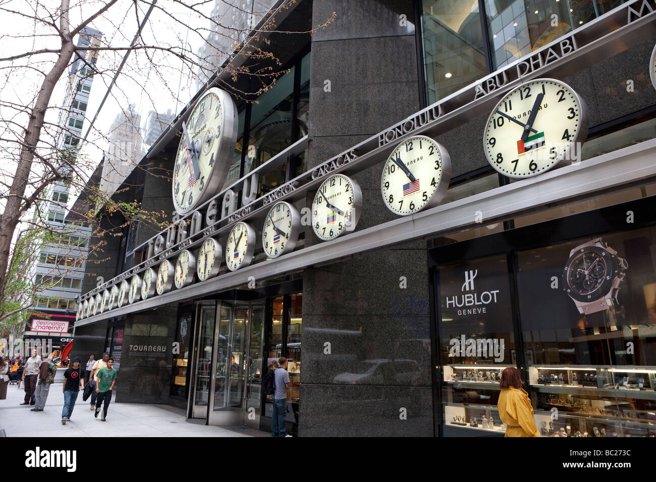 La finestra di visualizzazione del tempo Tourneau macchina NYC Foto Stock