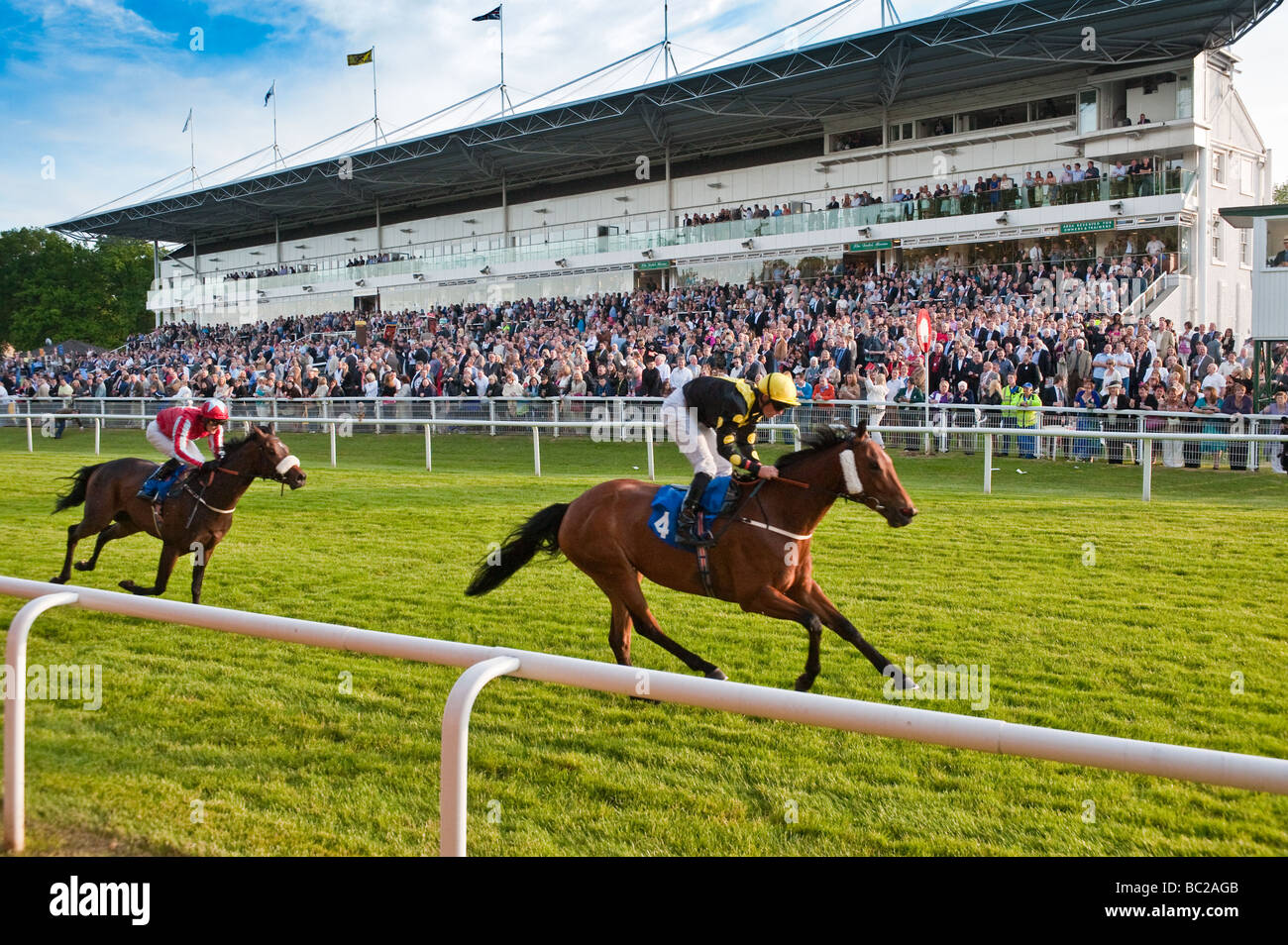 Racing per la finitura Foto Stock