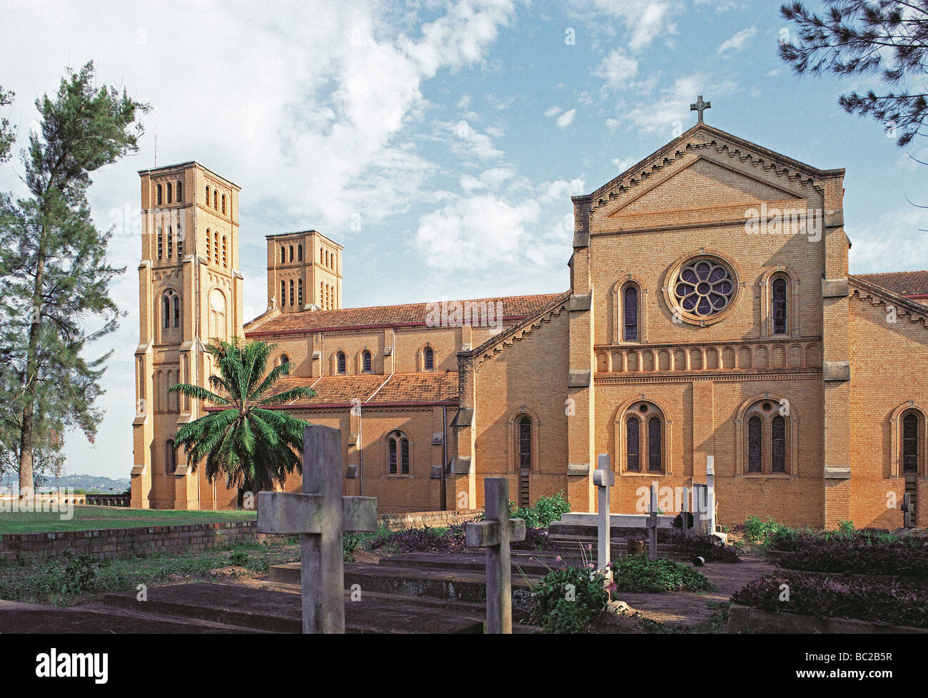 Rubaga Cattedrale cattolica romana a Kampala in Uganda Africa Orientale sito religioso caratteristico edificio in mattoni in stile romanico Foto Stock