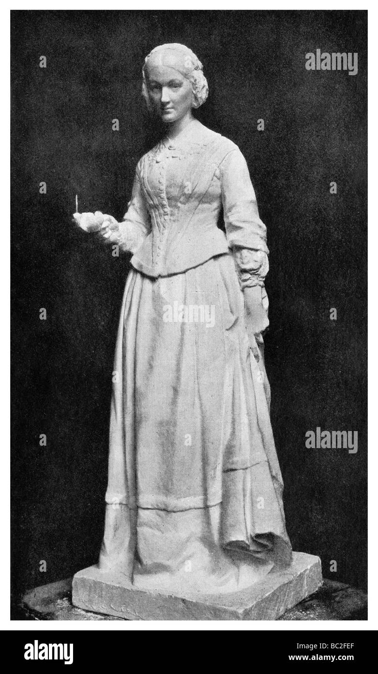 Statua di Florence Nightingale - La signora con la lampada Foto Stock