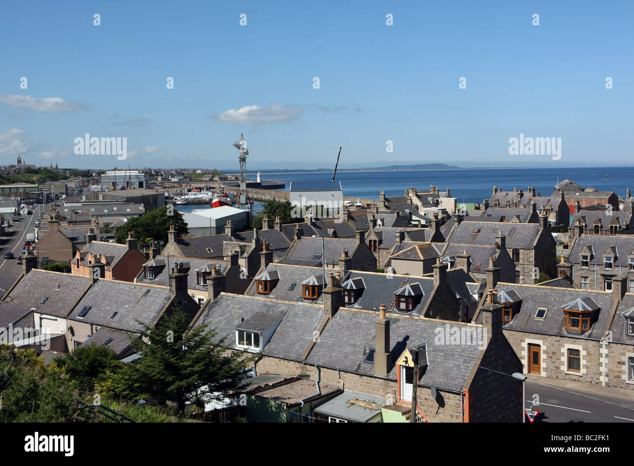 Il porto della città di pescatori di Buckie, Aberdeenshire, Scotland, Regno Unito Foto Stock