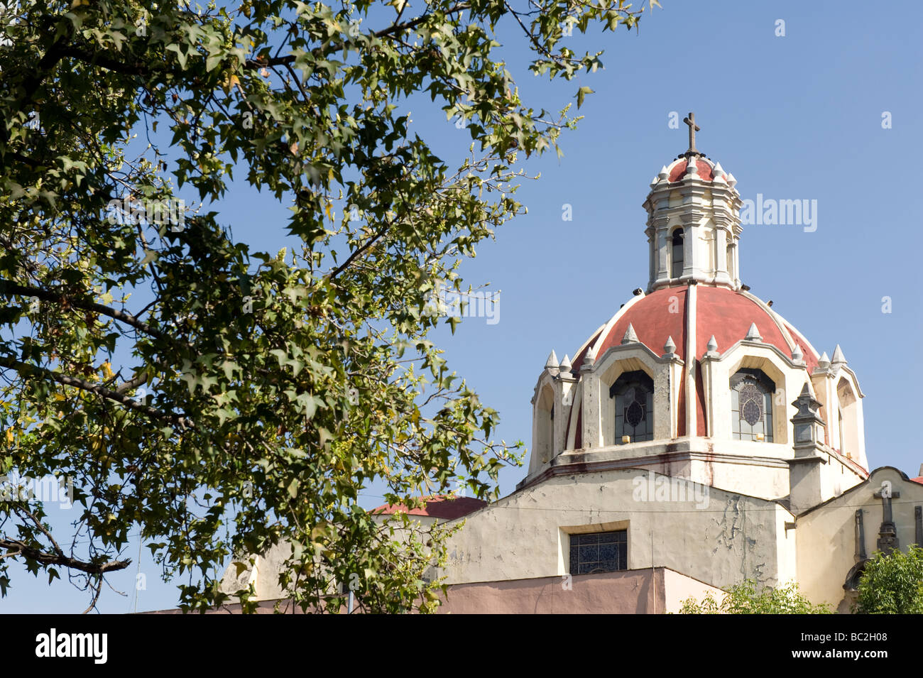 Chiesa Duomo vicino Holdage, Alameda, Città del Messico Foto Stock