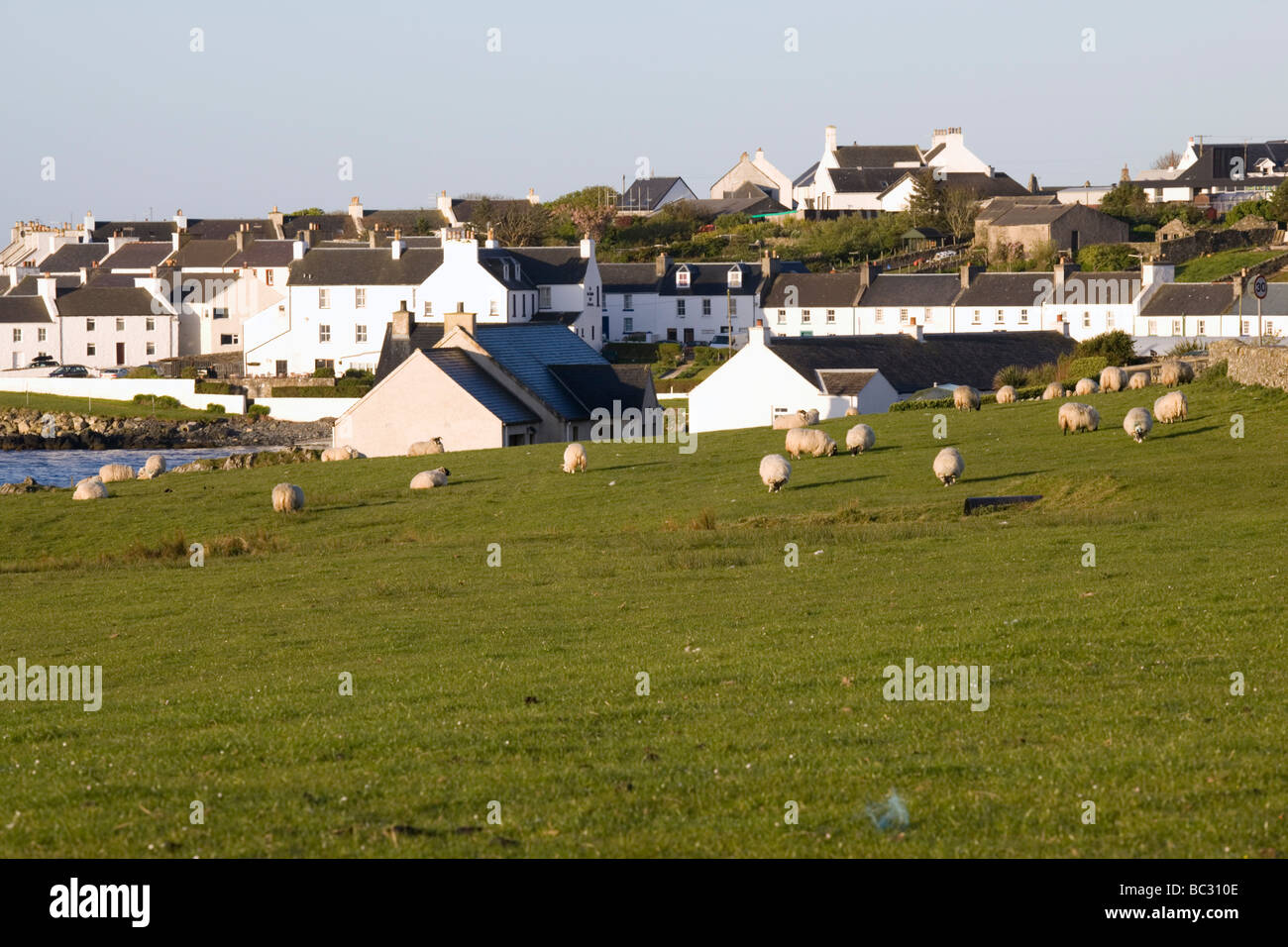 Charlotte porta all'alba, Islay, Scozia Foto Stock