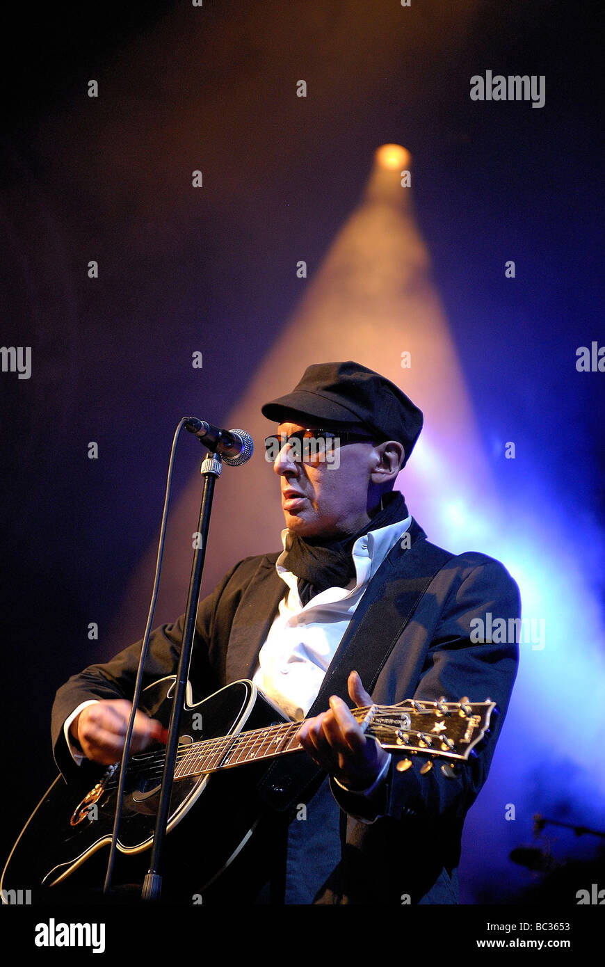 Alain Bashung presso il "Festival du Bout du Monde" (world music festival) (2008/08/10) Foto Stock