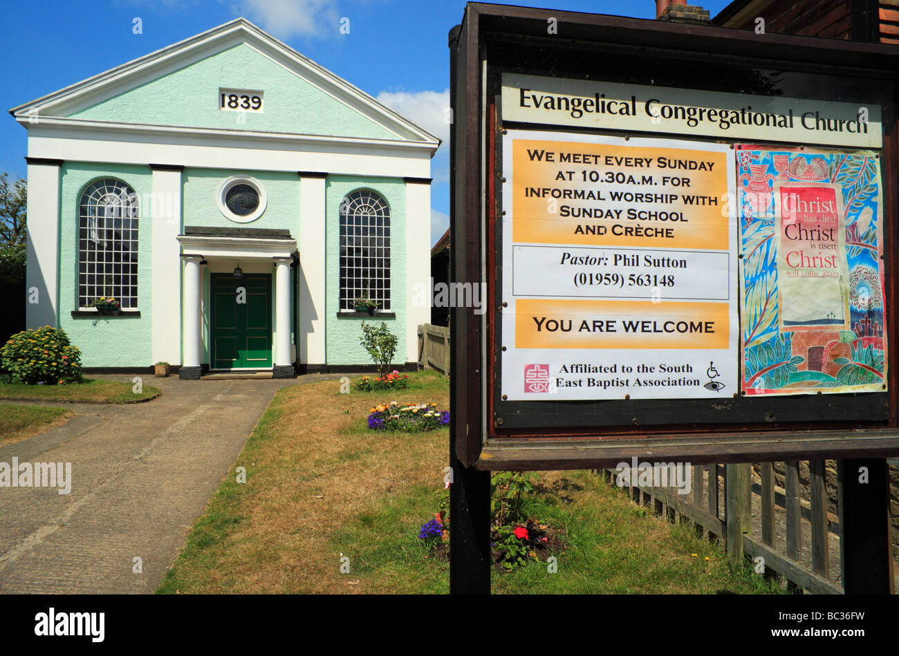 La Westerham evangelica della Chiesa congregazionale. Westerham, Kent, Inghilterra, Regno Unito. Foto Stock