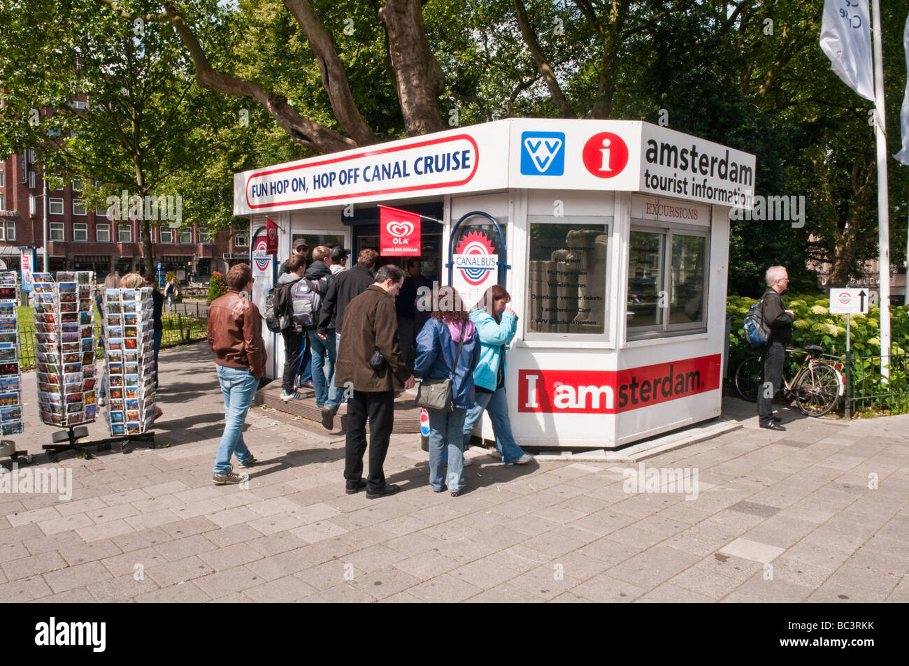 Amsterdam ufficio informazioni turistiche e biglietteria per crociere sul canale Foto Stock