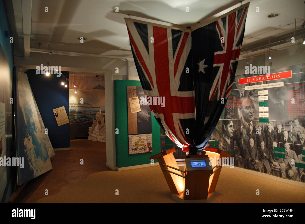 Un display in Nazionale 1798 Centro di ribellione, Enniscorthy, Co. Wexford, Irlanda. Foto Stock