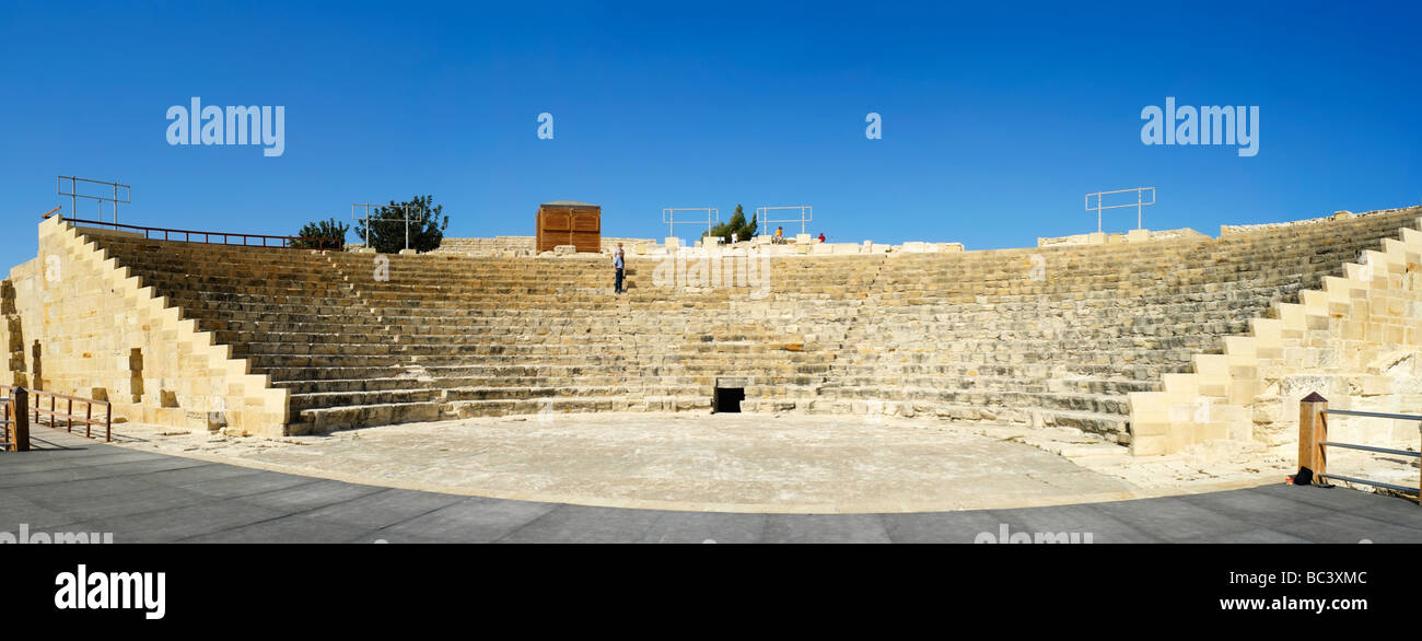 Cipro, Kourion, latino, curio, storico antico sito archeologico, rovine, romana , teatro Foto Stock