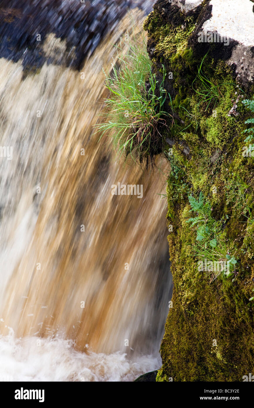 Fiume Swale cascata Richmond North Yorkshire Foto Stock