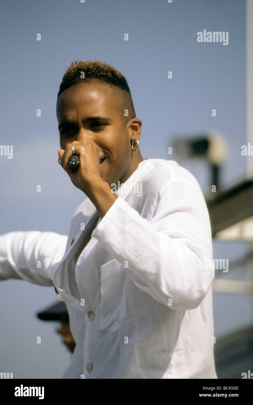 BBC Radio 1 un Roadshow. Plymouth Hoe Agosto 1995 4mandu Foto Stock