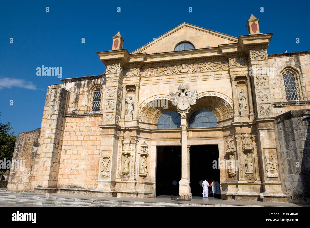 Repubblica Dominicana - Santo Domingo - Zona Coloniale - Colombus Park - Cattedrale di Santa Maria la Menor Foto Stock
