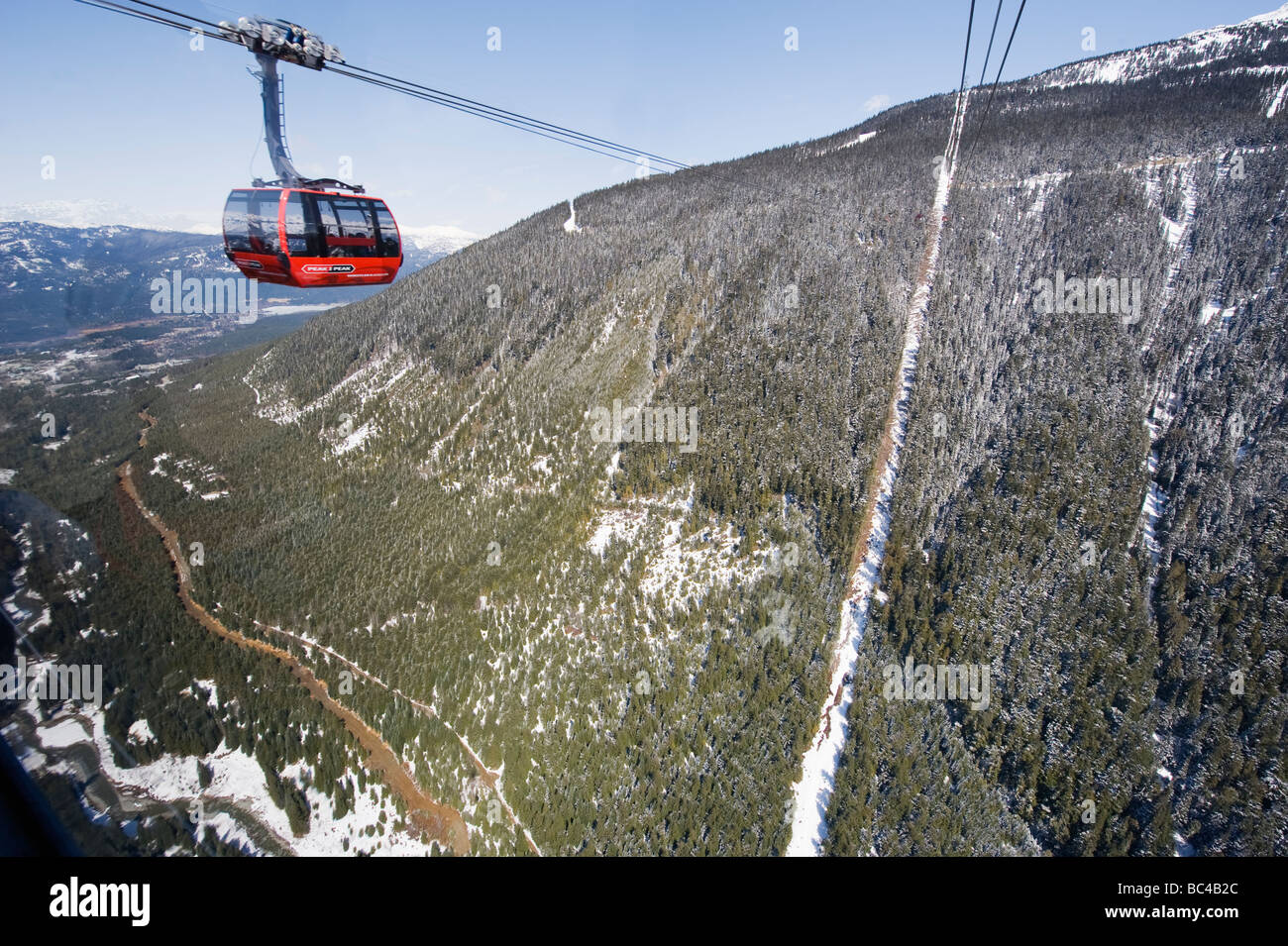 BC di Whistler Resort 2 di picco peak gondola Foto Stock